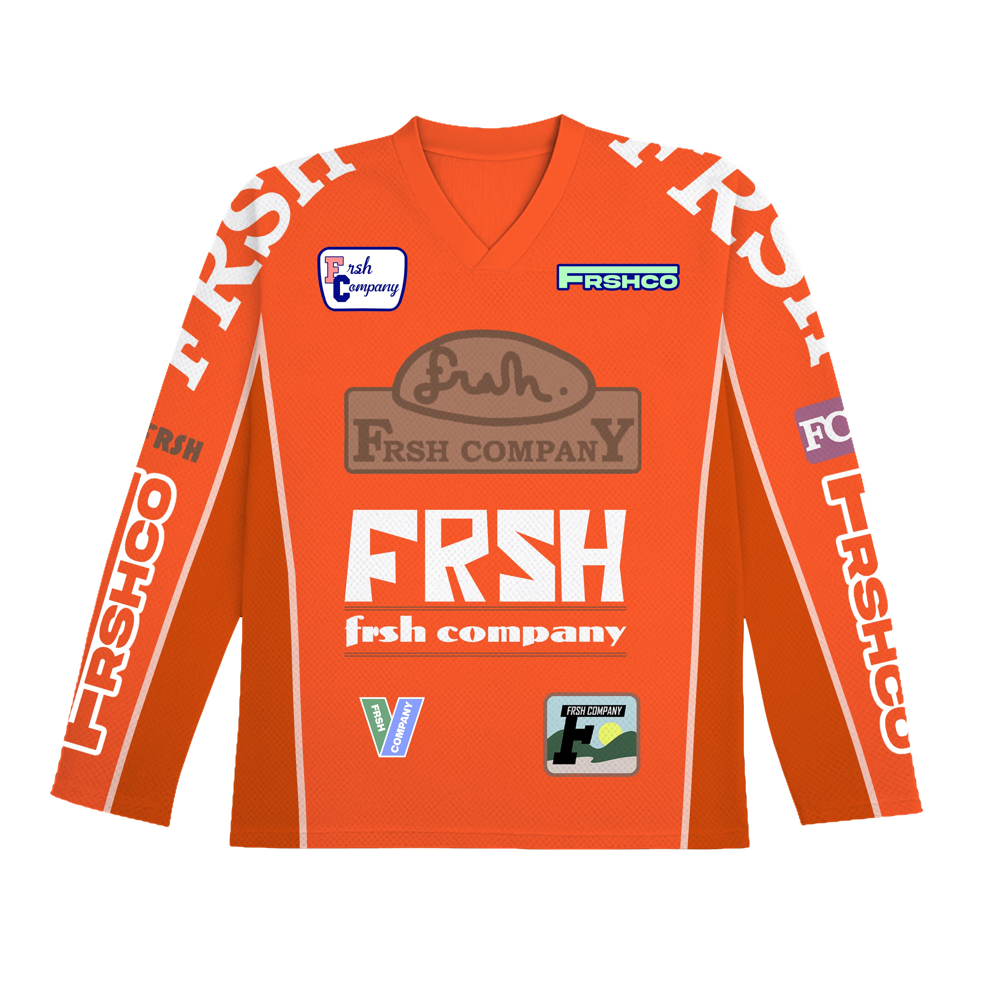 RACING V NECK MESH LONG SLEEVE