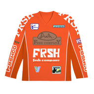 RACING V NECK MESH LONG SLEEVE