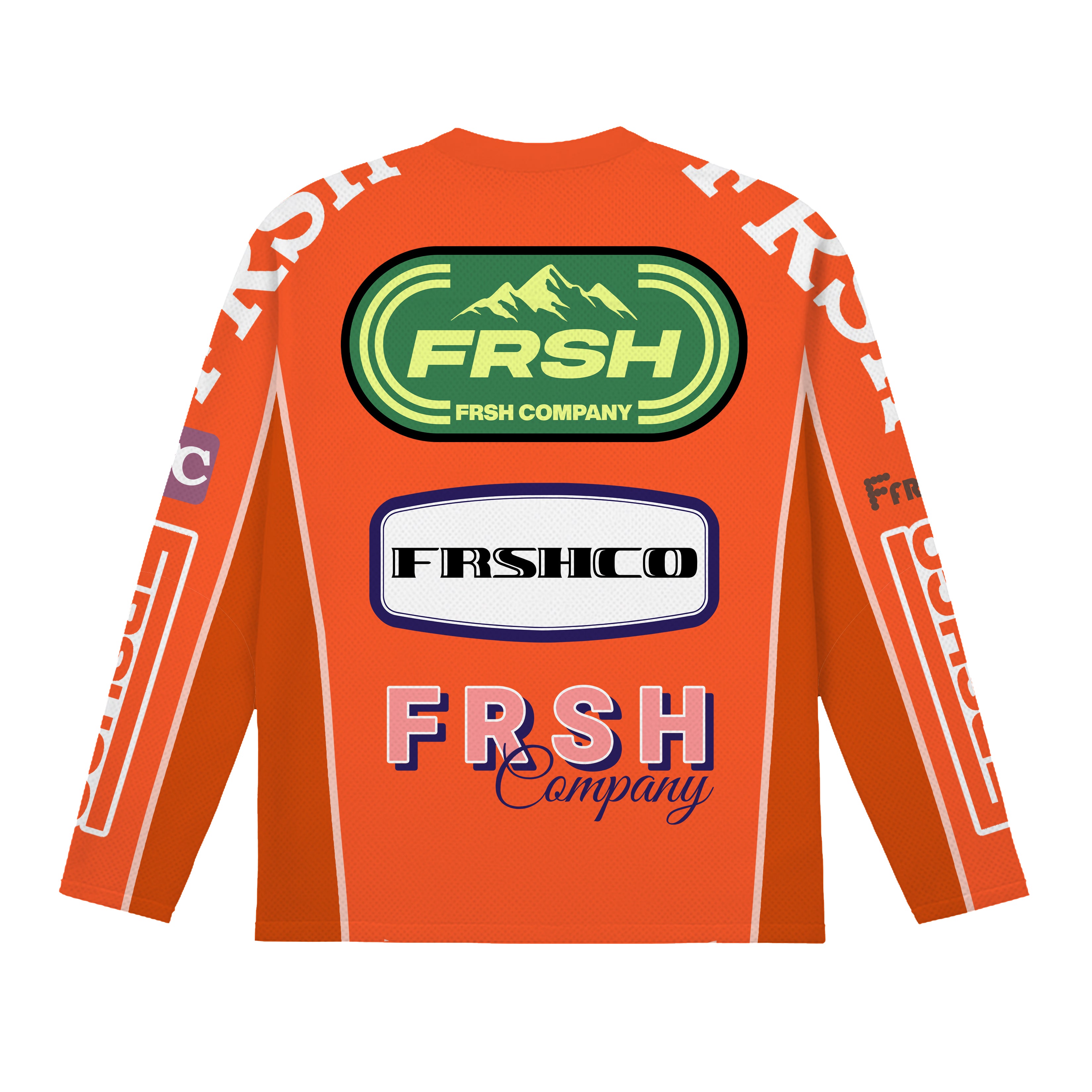 RACING V NECK MESH LONG SLEEVE