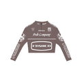 FRSH LOGOS MOCK NECK LS CROP TOP