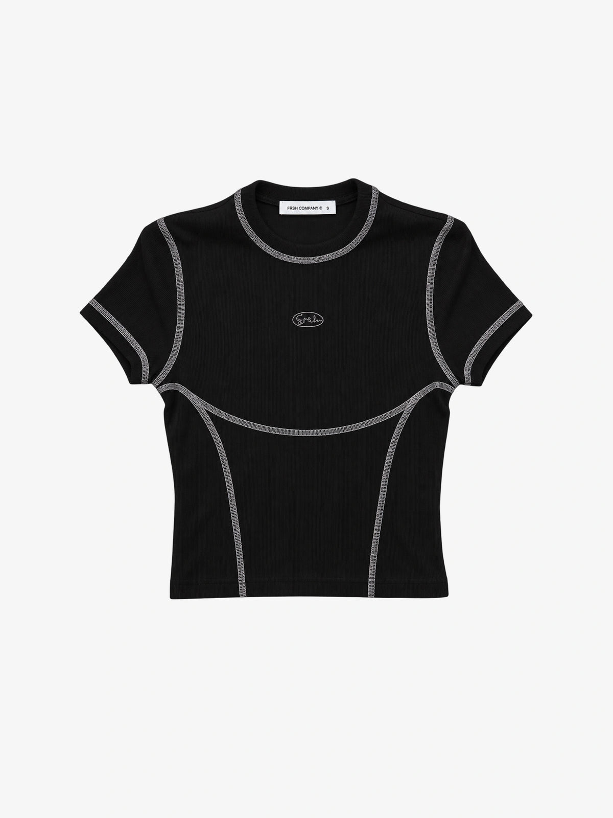 FRSH | OVAL CROP TOP BLACK