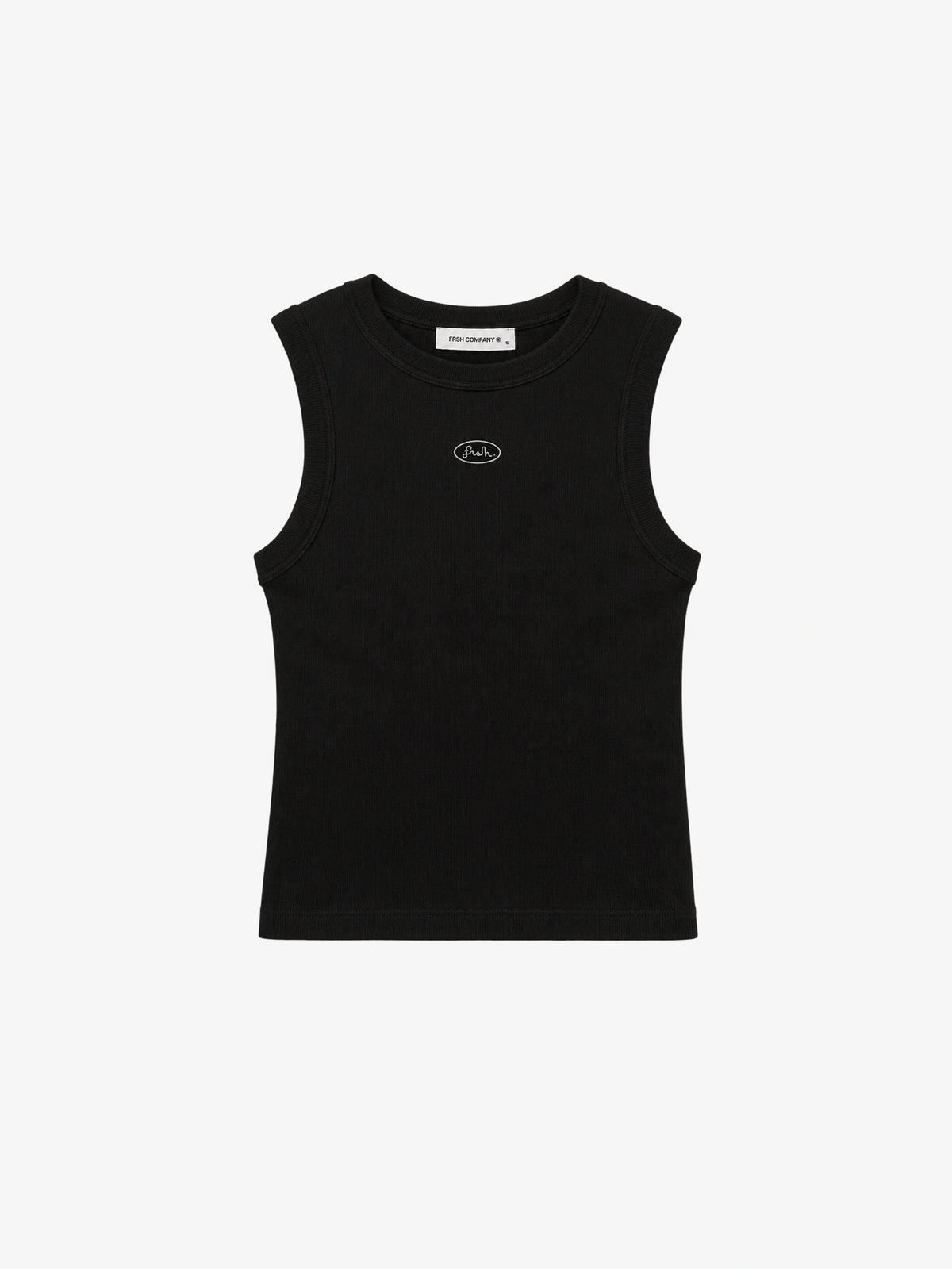 FRSH | OVAL TANK TOP CROP BLACK
