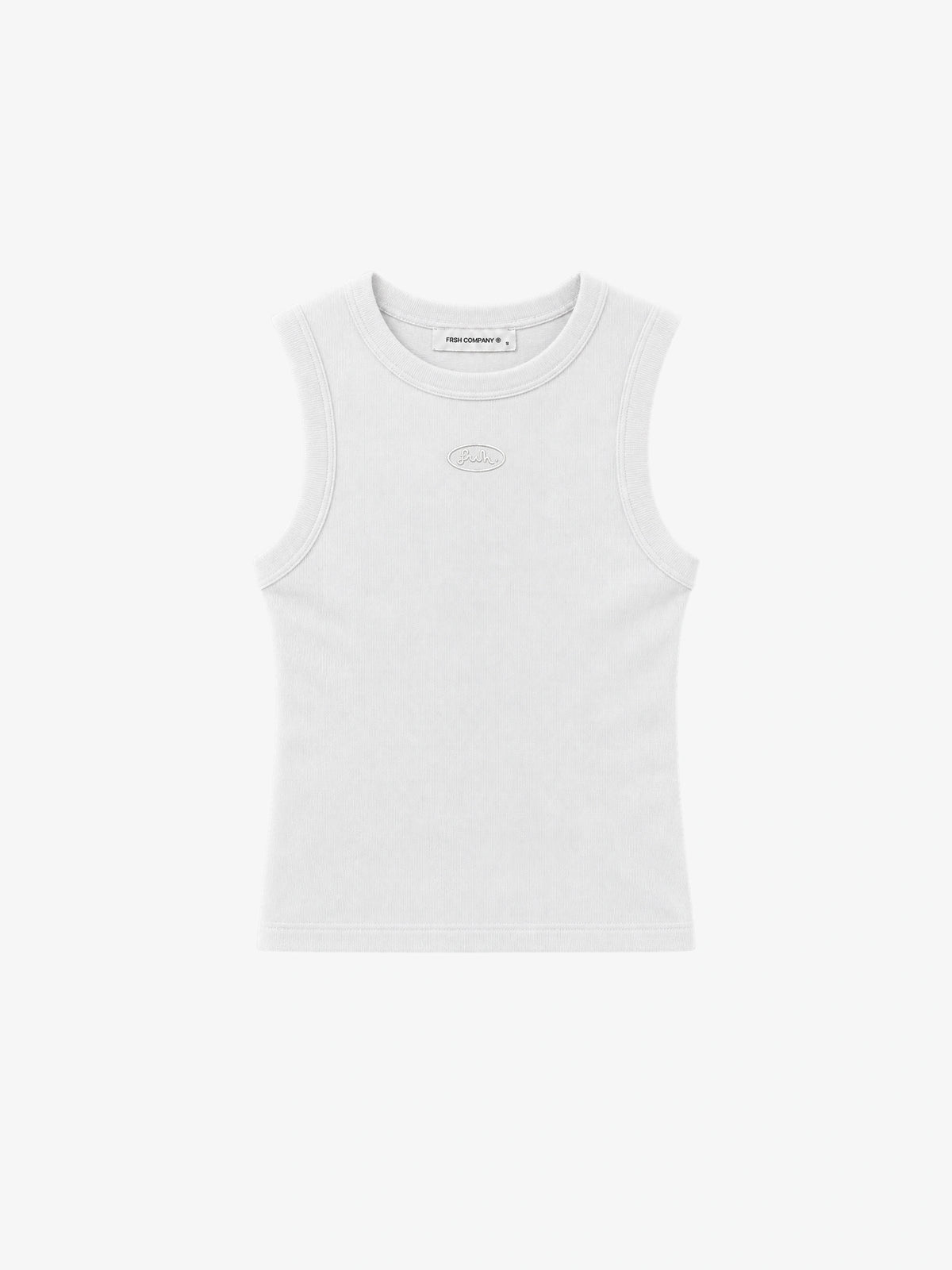 FRSH | OVAL TANK TOP CROP WHITE